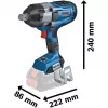 BOSCH Professional BITURBO GDS 18V-1050 HC belaidis smūginis veržliaraktis, 3/4 inch kvadratinis kotas, 18 V, Solo (mėlyna/juoda, Bluetooth, L-BOXX)