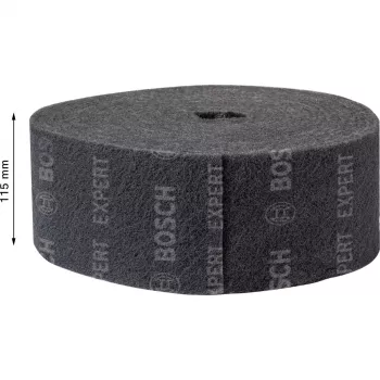 Bosch Expert N880 Ultra-Fine S neaustinės abrazyvinės medžiagos ritinys, 115 mm x 10 m, pilkas, rankiniam šlifavimui