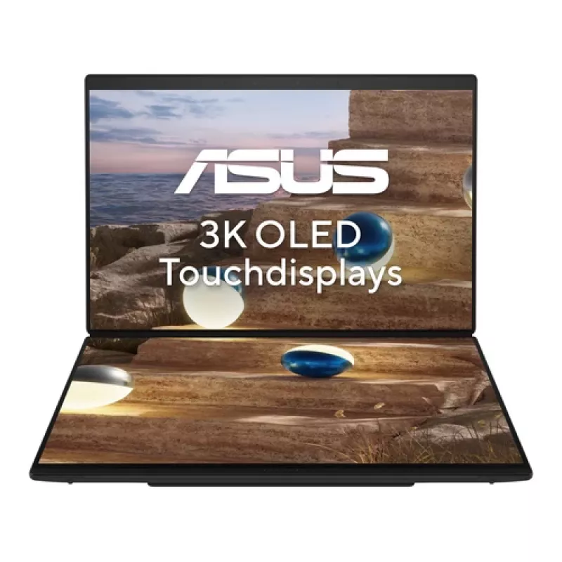 ASUS ZenBook Duo 14 UX8407AA-SN262W nešiojamas kompiuteris Intel Core Ultra 9 185H 32GB RAM 1TB SSD OLED Touch 14 inch 3K Windows 11 Home Inkwell Gray