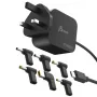 J5CREATE 67W GaN PD USB-C Mini Charger UK Plug su 6 DC jungtimis