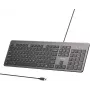 UNITEK SlimTap Wired Office Keyboard, USB-A, Grey