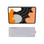 Logitech Flip Folio klaviatūrinis dėklas, skirtas Apple 13 colių iPad Air (M2, M3) – šviesiai pilka – QWERTZ vokiškas išdėstymas