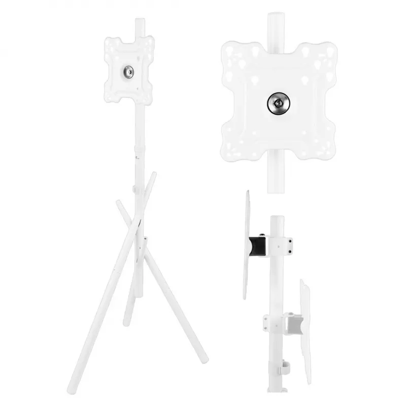 Maclean TV Floor Stand/Mount, 27-55 inch, max. VESA 200x200, max. 60 kg, White, MC-181 W