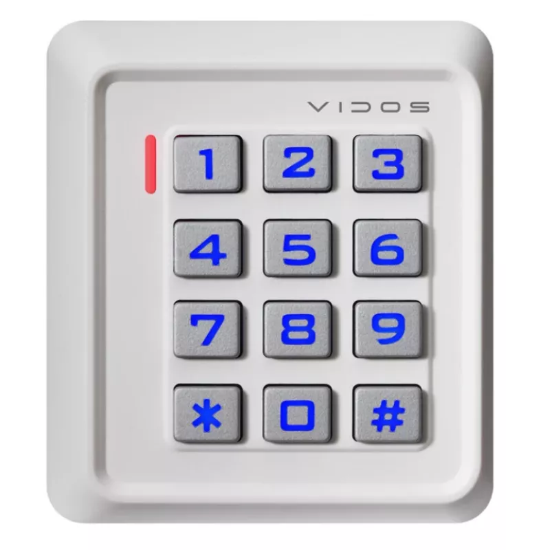 VIDOS ZS40W PIN kodo ir RFID artumo kortelės prieigos kontrolės skaitytuvas, IP68, cinko lydinys, 2000 vartotojų