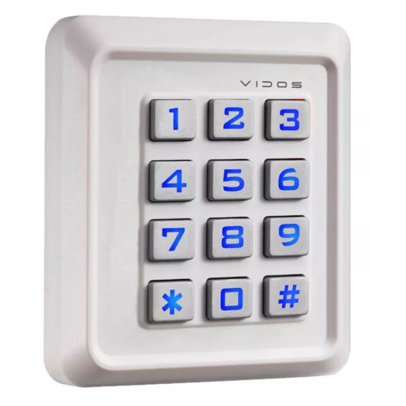 VIDOS ZS40W PIN kodo ir RFID artumo kortelės prieigos kontrolės skaitytuvas, IP68, cinko lydinys, 2000 vartotojų