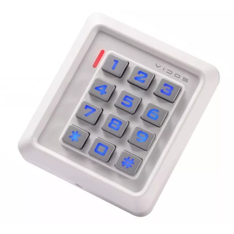 VIDOS ZS40W PIN kodo ir RFID artumo kortelės prieigos kontrolės skaitytuvas, IP68, cinko lydinys, 2000 vartotojų