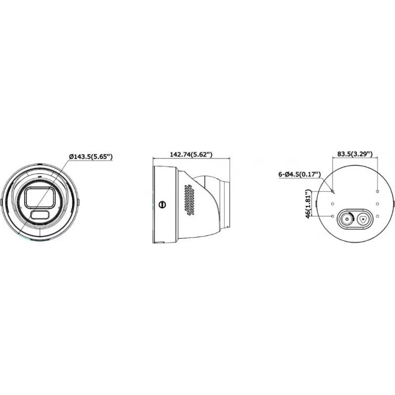 Hikvision DS-2CD2H123G2-LIZS2UY/SL(2.8-12mm)/O-STD 2MP AcuSense Turret IP Camera su stroboskopine šviesa ir garso įspėjimu