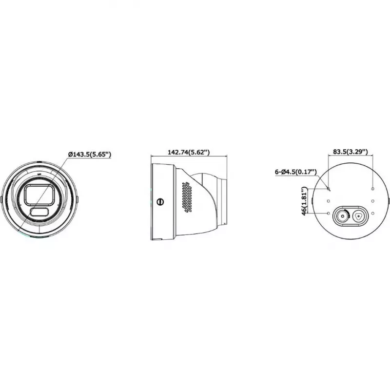 Hikvision DS-2CD2H123G2-LIZS2UY/SL(2.8-12mm)/O-STD 2MP AcuSense Turret IP Camera su stroboskopine šviesa ir garso įspėjimu