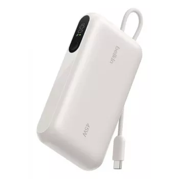 Belkin BOOSTCHARGE Power Bank su ekranu, smėlio spalvos, 10000mAh su USB-C laidu