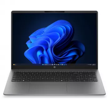 HP 200 G2i nešiojamas kompiuteris - 135 laipsnių vyrių dizainas - Intel Core 5 120U - Win 11 Pro - Intel Graphics - 16 GB RAM - 512 GB SSD NVMe - 40,6 cm (16 colių) IPS 1920 x 1200 - Wi-Fi 6, Bluetooth - Meteor Silver