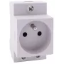 Noark Ex9DS-F 106194 Modulinis kištukinis lizdas, DIN bėgelis TH-35, 2,5 M, Schuko (F tipas), 16 A, 250 V, balta/pilka