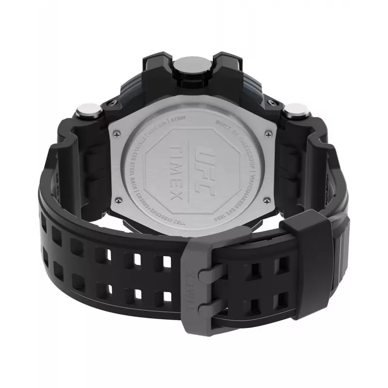TIMEX Vyriškas Skaitmeninis Laikrodis TW5M51800 53mm Dervos Korpusas Juoda Dervos Juosta Pilkas Ciferblatas INDIGLO Naktinis Apšvietimas 100m Atsparumas Vandeniui