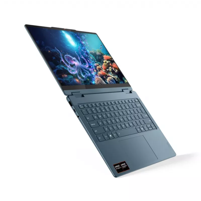 Lenovo Yoga 7 2-in-1 14 inch WUXGA OLED Touch nešiojamas kompiuteris, AMD Ryzen AI 5 340, 16GB RAM, 512GB SSD, AMD Radeon 840M, Windows 11 Home, Tidal Teal