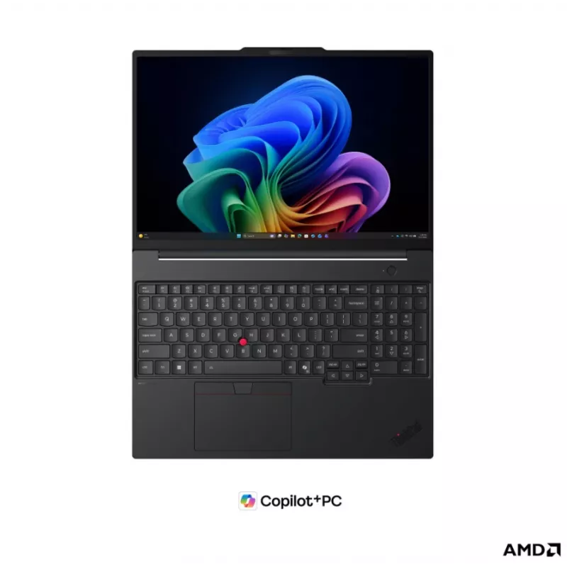 Lenovo ThinkPad T16 G5 AMD 16 colių WUXGA IPS nešiojamas kompiuteris, AMD Ryzen AI 5 PRO 440, 16GB DDR5, 512GB SSD, AMD Radeon 840M, Windows 11 Pro, juodas