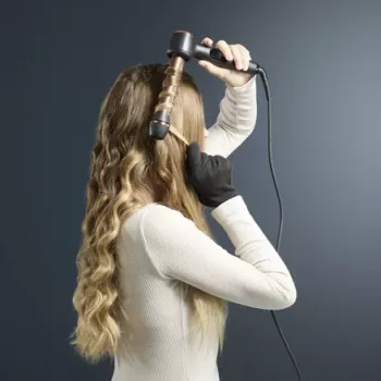 Rowenta CF4620E0 Twist Curl Garbanojimo lygintuvas - Keraminis, jonų kondicionavimas, 27/32/38 mm, LCD ekranas, 86 W, juoda/varinė
