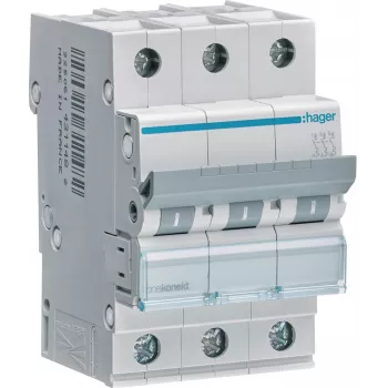 Hager MCN310E Miniature Circuit Breaker 6kA, C, 10A, 3P