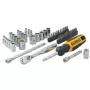 DEWALT DWMT81610-0 10 dalių 1/4 colio pavaros metrinių veržliarakčių rinkinys (4-13 mm) su veržliarakčių bėgeliu