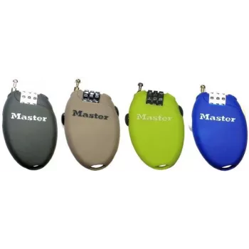 Master Lock 4603EURD Kombinuota kabelinė spyna su įtraukiamu kabeliu, juoda