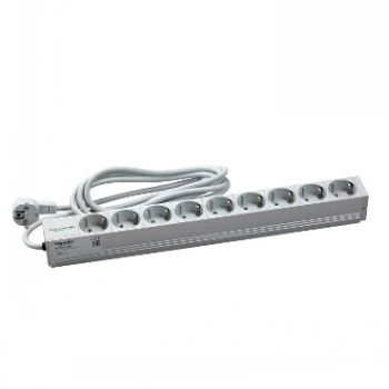 Schneider Electric Actassi 1U PDU maitinimo paskirstymo bėgis - 9 Schuko lizdai 19 inch VDE