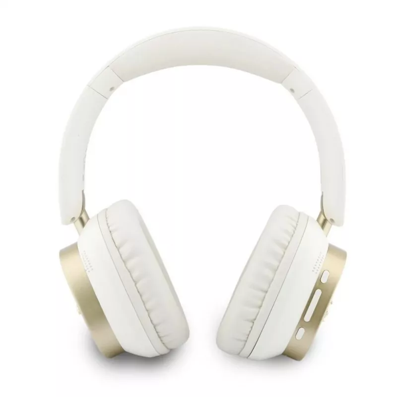 Guess Bluetooth ENC Rectangle Metal Script Ausinės Uždedamosios Baltos