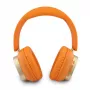 Guess Bluetooth On-Ear Headphones Rectangle Metal Script Orange