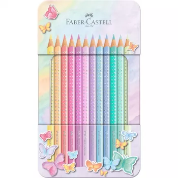 Faber-Castell Sparkle spalvotų pieštukų rinkinys – 20 spalvų metalinėje dėžutėje