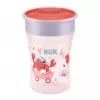 NUK Magic Cup 230 ml raudonas 360° gėrimo kraštelis mokomasis puodelis kūdikiams nuo 8 mėn., nepralaidus, be BPA, tinkamas plauti indaplovėje