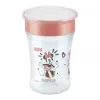 NUK Disney Mickey Mouse Magic Cup 230ml Red Training Cup su 360° gėrimo krašteliu