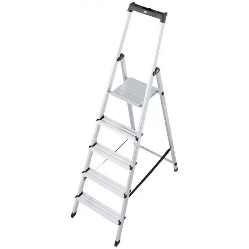 Krause SOLIDY 1x5 126238 Vienpusės kopėčios, 5 laipteliai, aliuminis, 150 kg apkrova