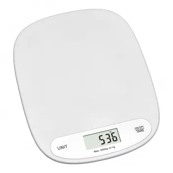TFA 50.2003.02 Skaitmeninės virtuvinės svarstyklės, 5 kg talpa, baltos, montuojamos ant sienos
