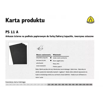 3M Klingspor PS 11 A šlapi ir sausi švitriniai popieriai P1500, 50 lapų