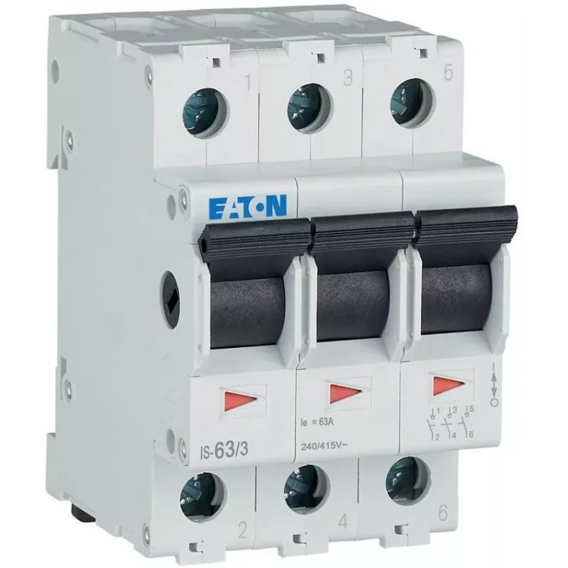 Eaton Pagrindinis Jungiklis Pilkas 3-Polių 63A 230V/AC, 415V/AC 276276