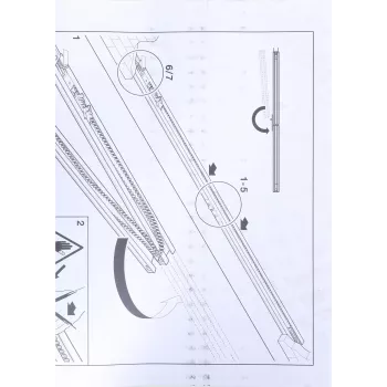 Hörmann FS-2 dviejų dalių pavaros bėgis M (vidutinis), skirtas Promatic/Supramatic operatoriams