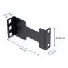 Delock Server Rack Depth Extension Adapter Mounting Kit, skirta prailginti montavimo gylį iki 10 cm, 1U, juoda