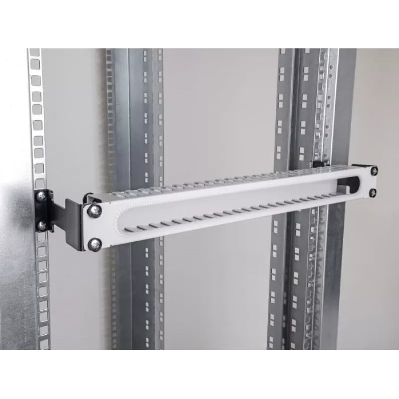 Delock Server Rack Depth Extension Adapter Mounting Kit, skirta prailginti montavimo gylį iki 10 cm, 1U, juoda