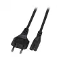 EFB Elektronik maitinimo kabelis, Euro kištukas į C7 180 laipsnių, 2 m, juodas