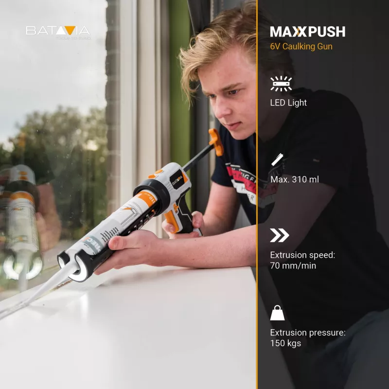 Batavia B.V. Maxxpush belaidis sandarinimo pistoletas su LED