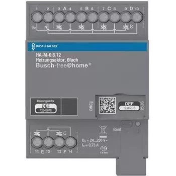 ABB BJ šildymo pavara 6 kanalų 230V HA-M-0.6.12REG BJE, skirta Busch-free@home