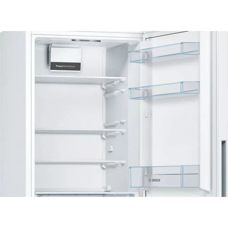 Bosch KGV362WEAS Šaldytuvo-šaldiklio derinys, baltas, 308 L bendras naudingas tūris, energijos klasė E