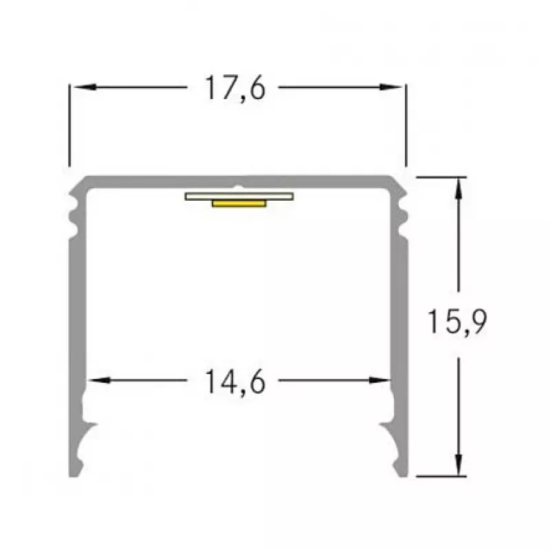 Brumberg 53381263 AB-Profil QUALITYFLEX Aliuminio profilis 2000mm