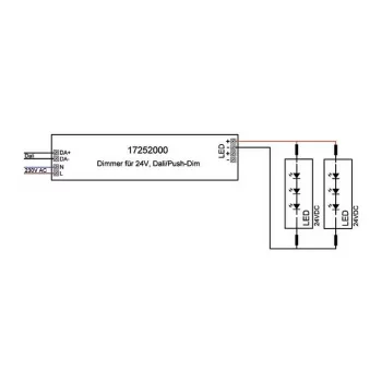 Brumberg 17252000 LED maitinimo blokas, stačiakampis, baltas, DALI-2, 150W, 24V DC