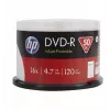 Verbatim HP Inkjet-Printable DVD-R Spindle (50 Discs) - 16x, 4.7 GB, AZO Dye, White Printable Surface
