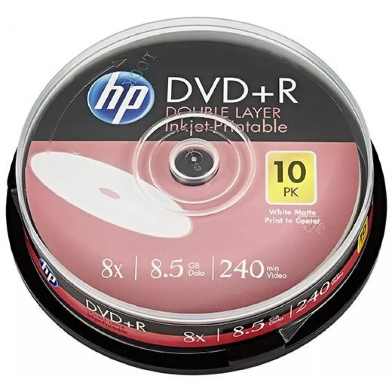 Verbatim DVD+R DL 8.5GB 8x HP Printable Spindle (10 diskų)