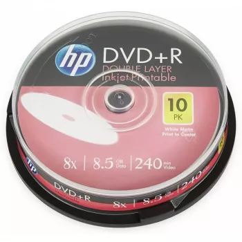 Verbatim DVD+R DL 8.5GB 8x HP Printable Spindle (10 diskų)