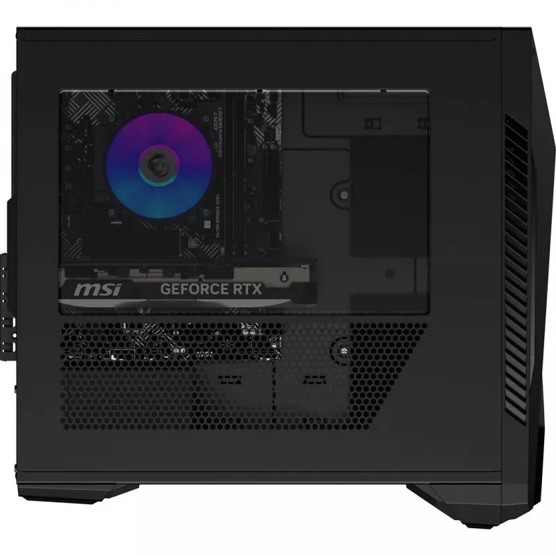 MSI MAG Infinite S3 14NVP5-2822XEU žaidimų stalinis kompiuteris - Intel Core i5-14400F, 16GB DDR5, 1TB SSD, NVIDIA GeForce RTX 5070 12GB, Wi-Fi 6E, Bluetooth 5.3, 500W maitinimo šaltinis, juoda, be OS, 2 metų garantija