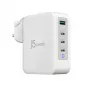 J5CREATE 130W GaN USB-C 4-Port Charger - UK White Grey