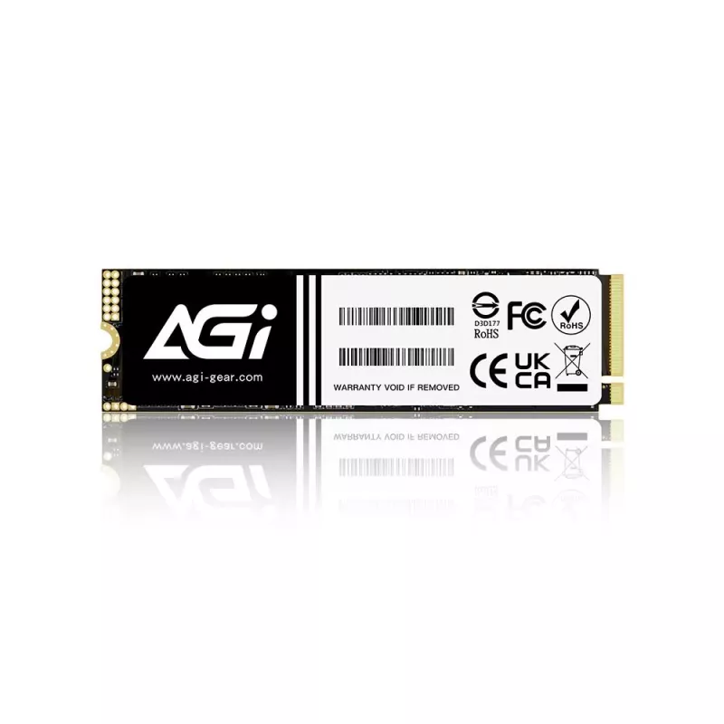 AGI TECHNOLOGY 512GB M.2 2280 PCIe Gen3 x4 NVMe SSD, 3000MB/s Read, 1400MB/s Write