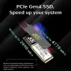 AGI TECHNOLOGY 1TB M.2 NVMe PCIe 4.0 SSD - 4700MB/s Read, 2800MB/s Write, 600TBW