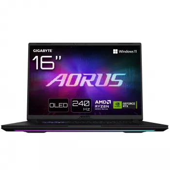 GIGABYTE AORUS MASTER 16 8XJJ4DEE64SP - 16 inch QHD OLED 240 Hz ekranas, AMD Ryzen 9 8940HX, 32 GB RAM, 1 TB SSD, NVIDIA GeForce RTX 5070 Ti, Windows 11 Pro