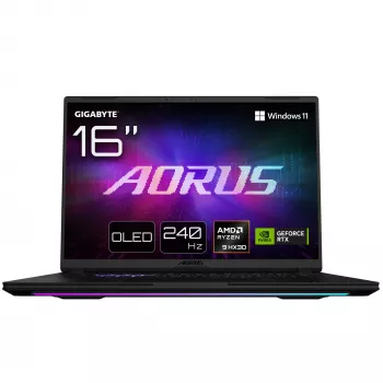 GIGABYTE AORUS MASTER 16 6YJM5DEE65SP - 16 inch QHD OLED 240 Hz ekranas, AMD Ryzen 9 9955X3D, 32 GB RAM, 2 TB SSD, NVIDIA GeForce RTX 5080, Windows 11 Pro